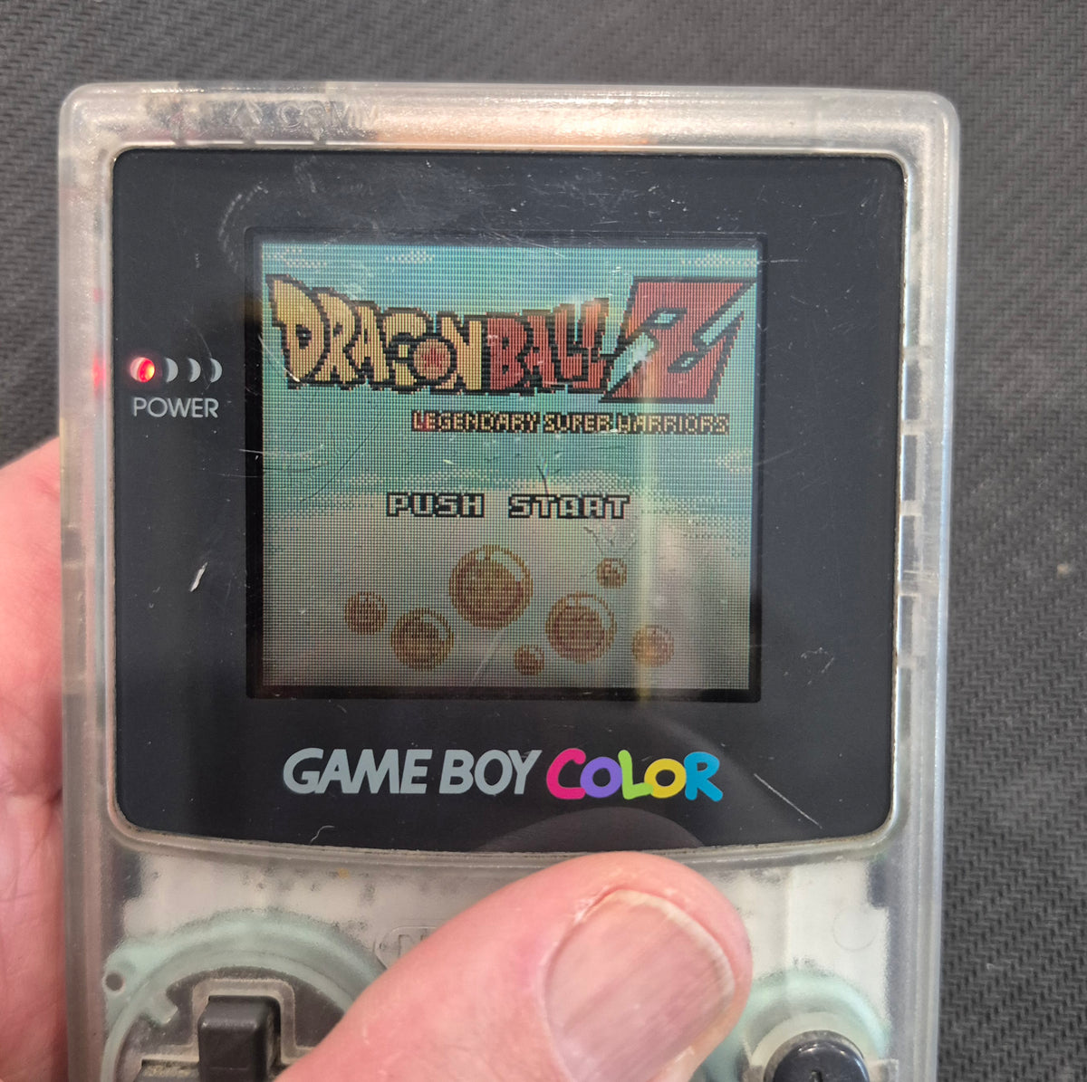 Nintendo Gameboy Color Console Original  See thru Clear Case Tested in Good Condition