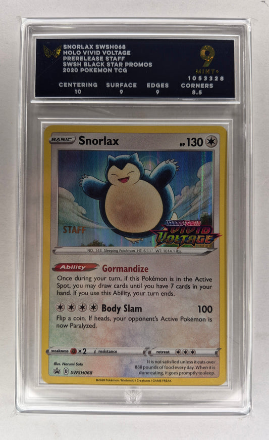 Snorlax - (Prerelease) [Staff] SWSH068: Sword & Shield Promo Cards Holo - ARK 9 Mint+