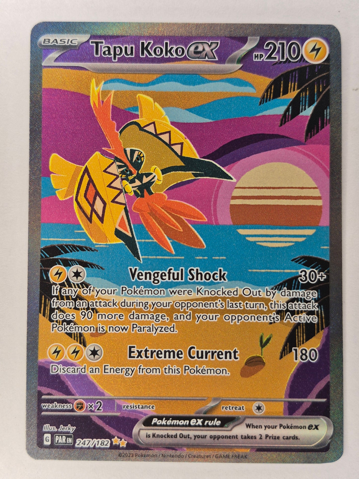 Tapu Koko EX 247/182 - Paradox Rift Pokemon TCG Special Illustration Rare - NM