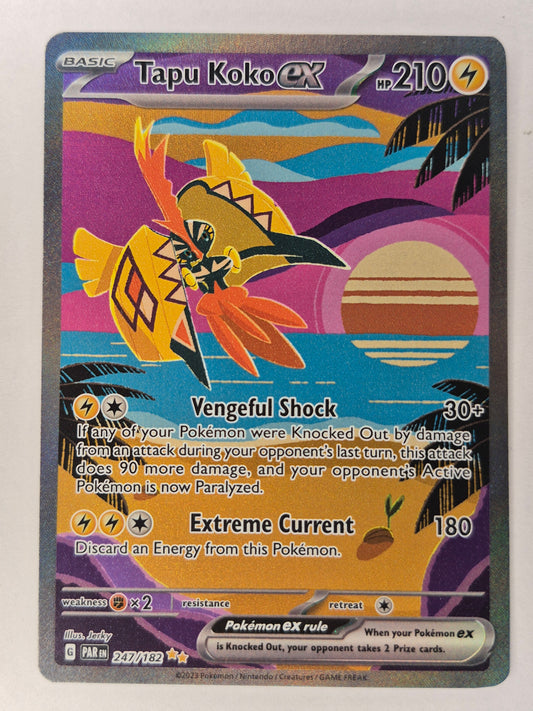 Tapu Koko EX 247/182 - Paradox Rift Pokemon TCG Special Illustration Rare - NM