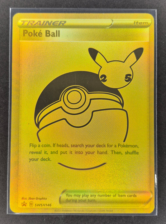 2021 POKEMON SWSH BLACK STAR PROMO SWSH146 FULL ART POKE BALL