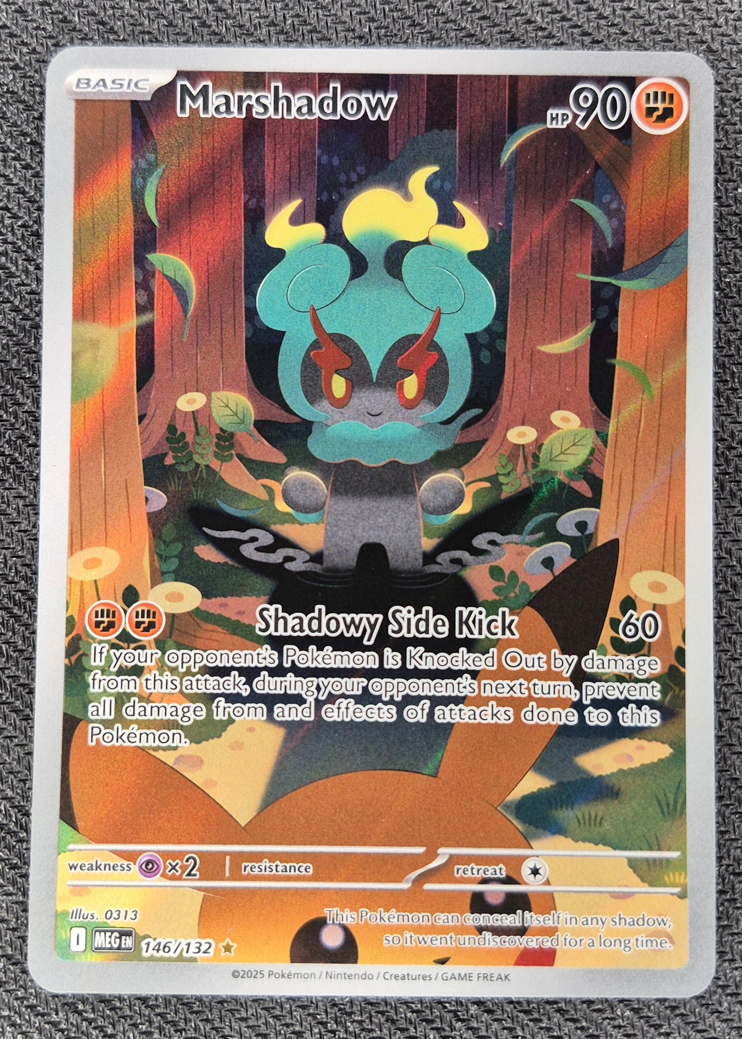 Marshadow 146/132 Mega Evolution Illustration Rare Pokémon Card English NM