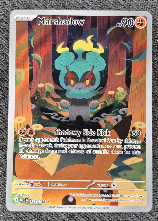 Marshadow 146/132 Mega Evolution Illustration Rare Pokémon Card English NM