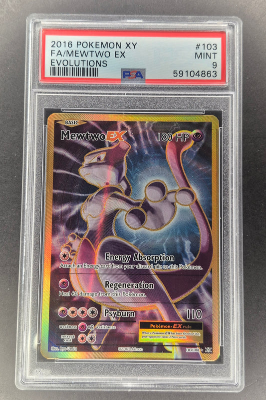 2016 Pokemon XY Evolutions Mewtwo EX 103/108 PSA 9 Mint