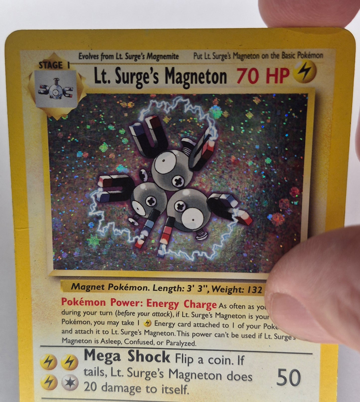 Pokemon Lt Surge's Magneton #8/132 - Gym Heroes Set - HOLO MP