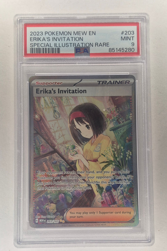 ERIKA’S INVITATION 203/165 PSA 9 SPECIAL ILLUSTRATION RARE POKEMON 151 ENGLISH