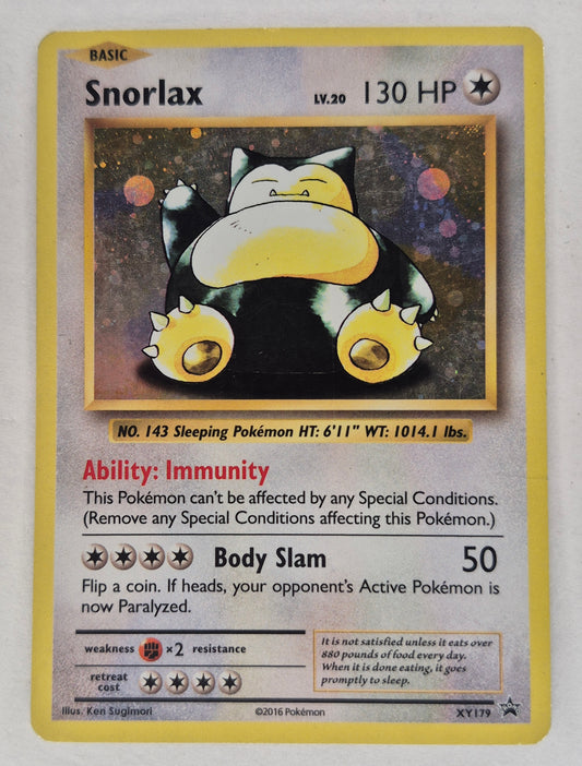 2016 Snorlax Black Star Promo Holo XY179 Pokemon TCG MP