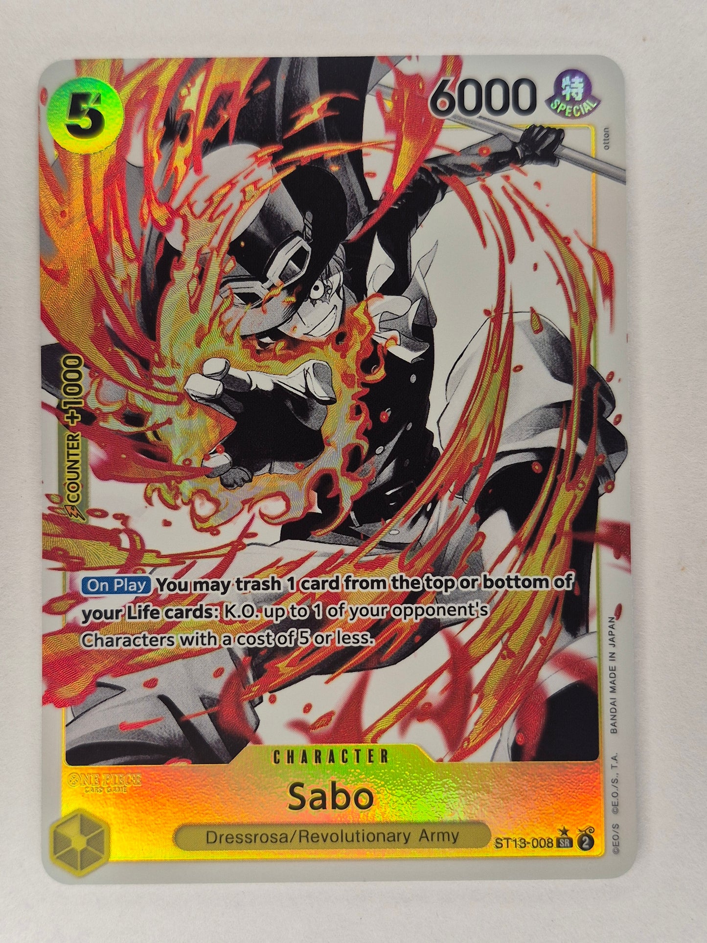 One Piece TCG English ST13-008 Sabo Alt Art Parallel NM