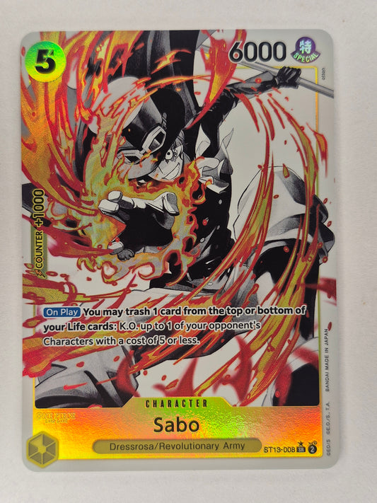 One Piece TCG English ST13-008 Sabo Alt Art Parallel NM