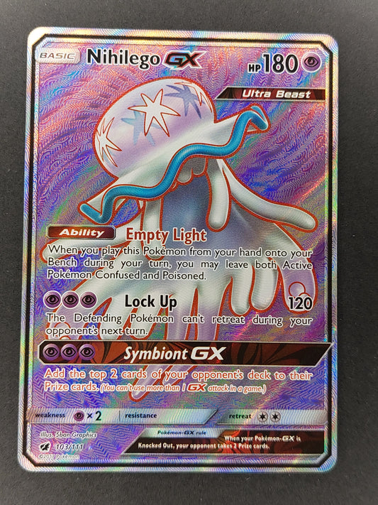 2017 Pokemon Nihilego GX Ultra Rare Crimson Invasion 103/111
