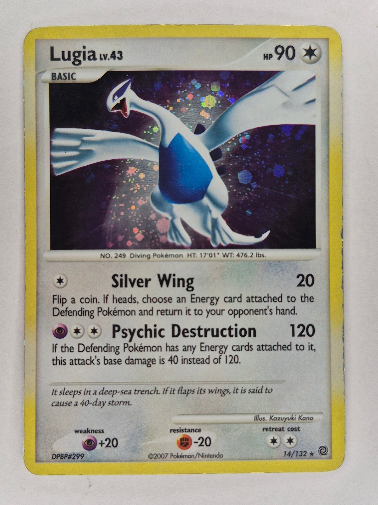Lugia 14/132  Holo Secret Wonders Pokemon  Diamond & Pearl Rare MP