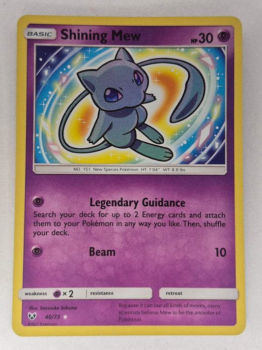 2017 Pokemon SHINING MEW Legends HOLO RARE Sun & Moon SHINY Set Card 40/73 LP