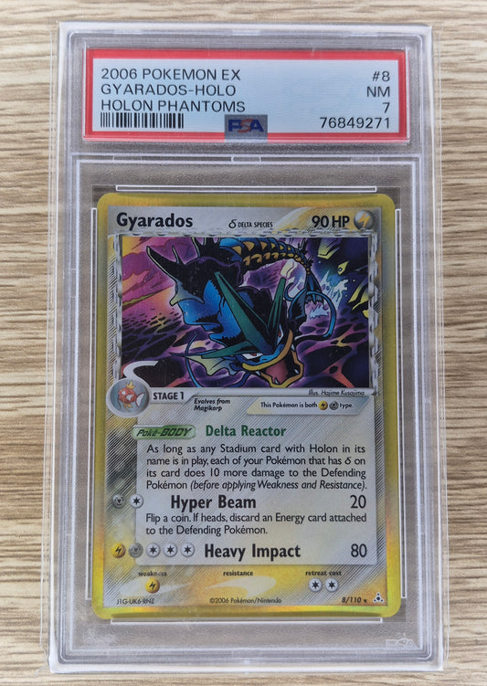 2006 Pokémon EX Gyarados-Holo 8/110 Holon Phantoms PSA 7