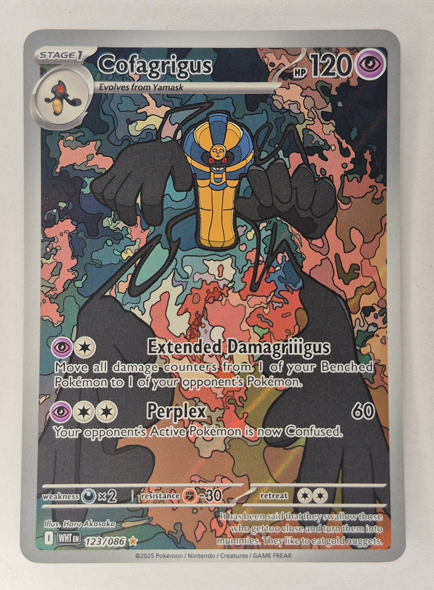 Cofagrigus 123/086 SV: White Flare Illustration Rare Holo Pokemon TCG NM