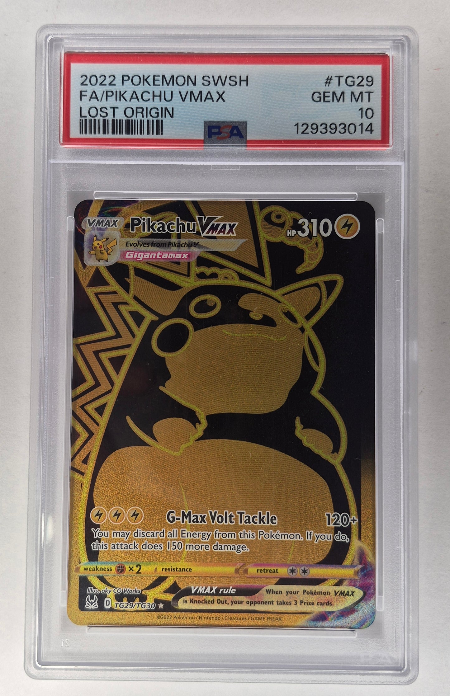 2022 Pokémon SWSH Lost Origin TG29 Full Art Pikachu Vmax OSA 10