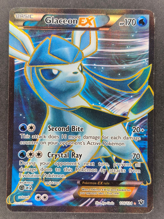 Glaceon EX 116/124 XY Fates Collide Ultra Rare Full Art POKEMON MP