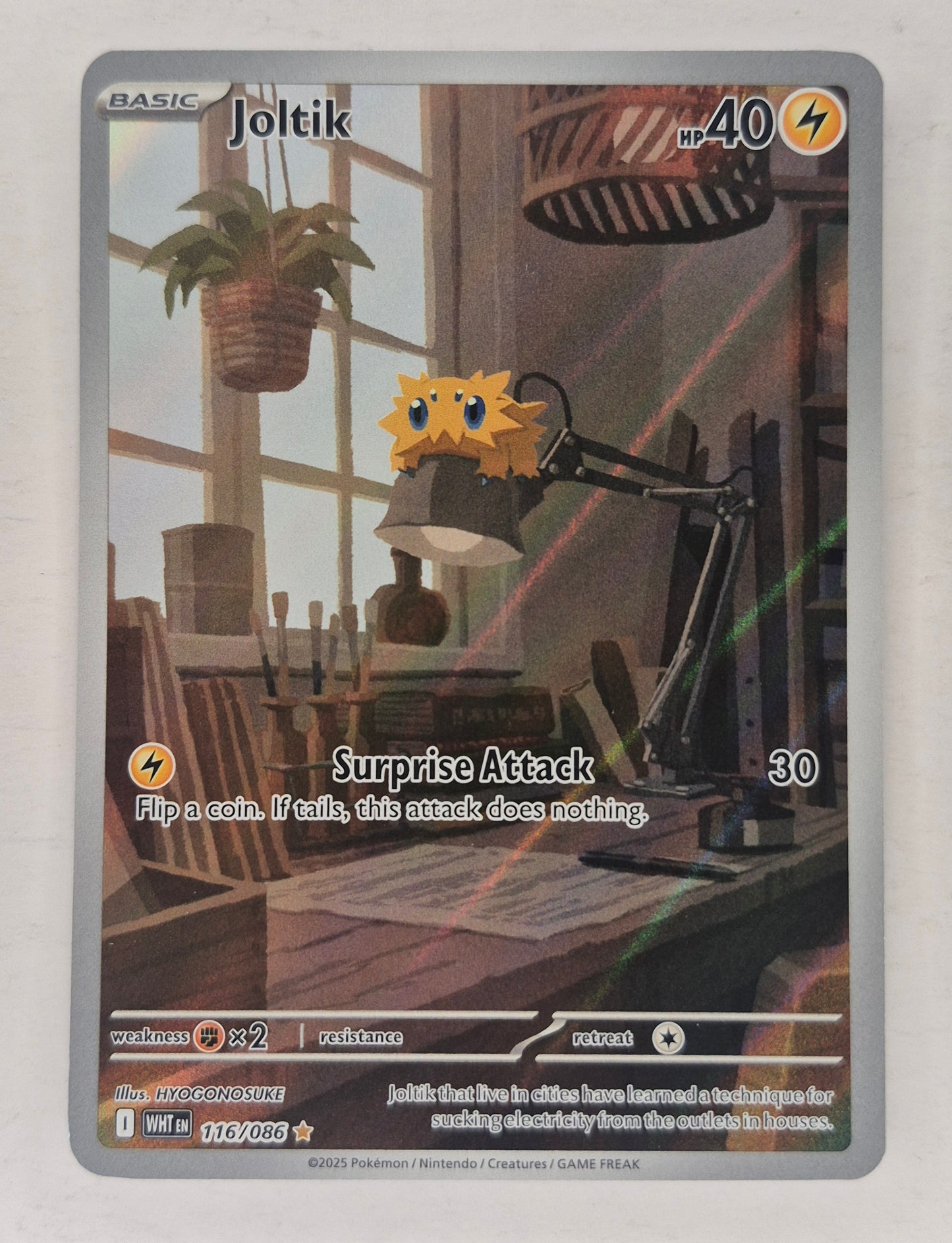 Joltik - 116/086 - Illustration Rare - White Flare - Pokemon Card - NM