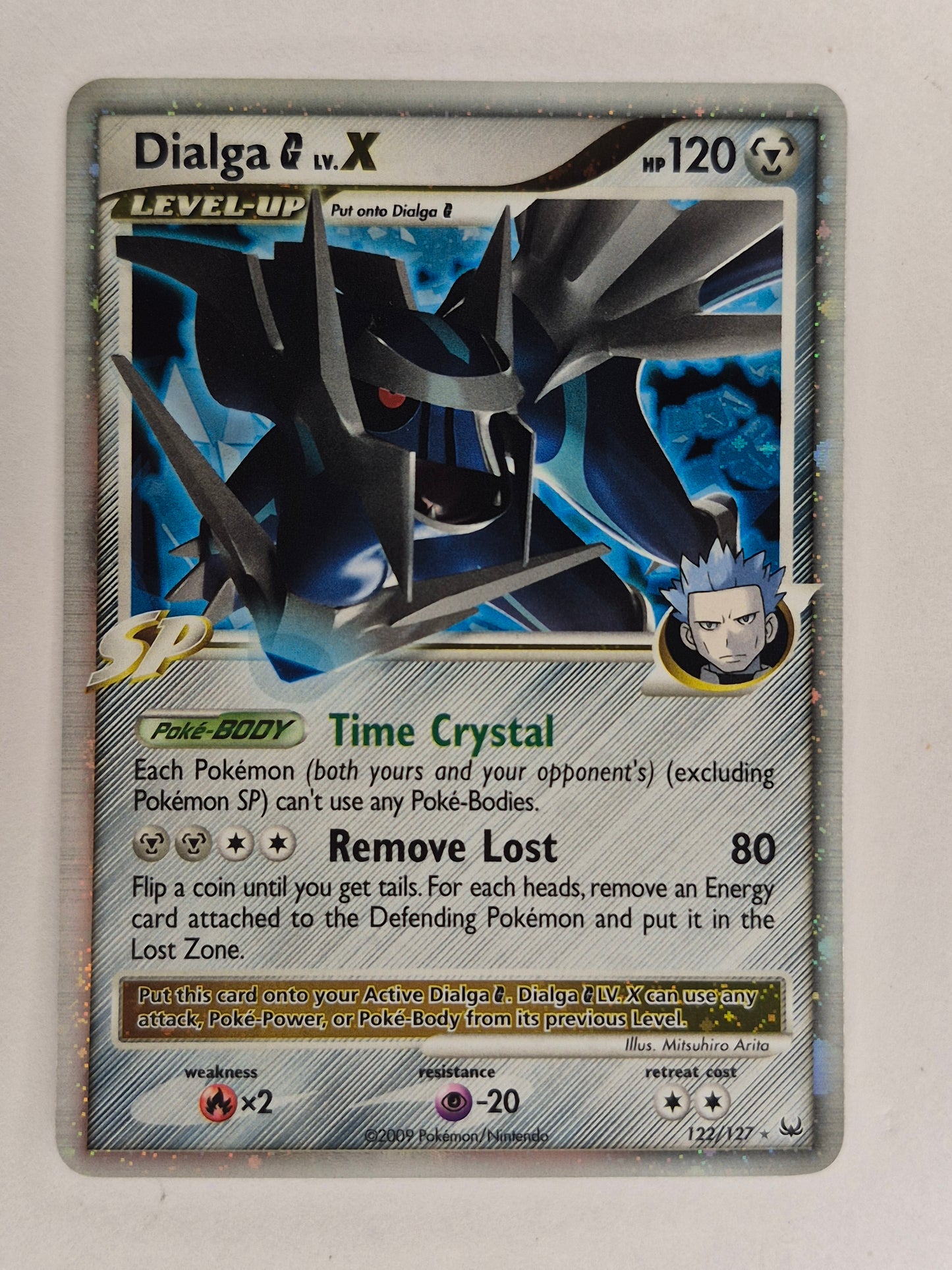 2009 Pokemon Dialga G LV.X Ultra Rare 122/127 Platinum LP