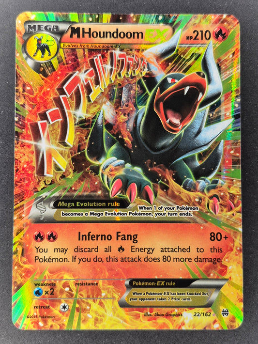 M Houndoom EX 22/162 Breakthrough Holo Pokemon Card LP