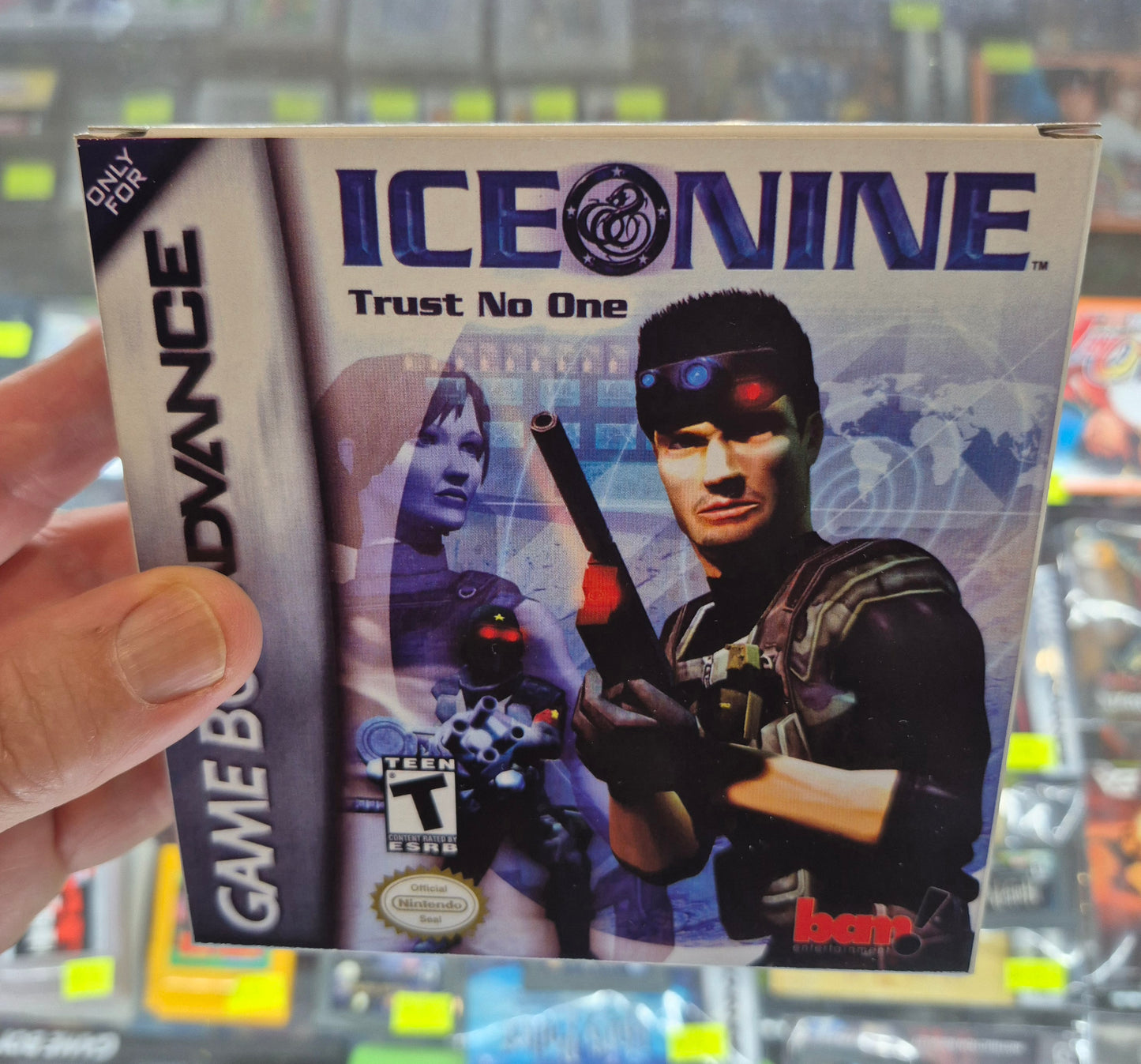 2001 Nintendo Gameboy Advance ICE NINE -Trust No One box & insert,no instructions