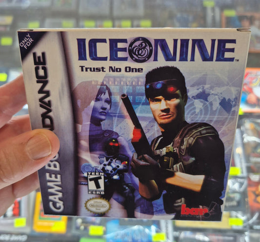 2001 Nintendo Gameboy Advance ICE NINE -Trust No One box & insert,no instructions