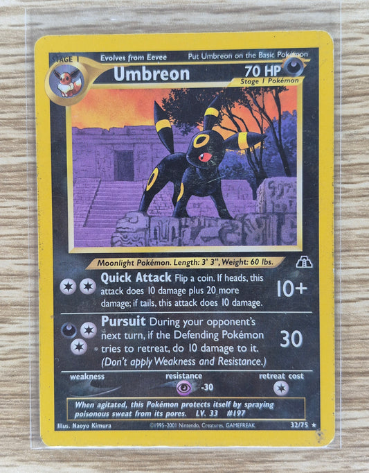 Pokémon TCG Umbreon Neo Discovery 32/75 Regular Unlimited Rare Non Holo HP