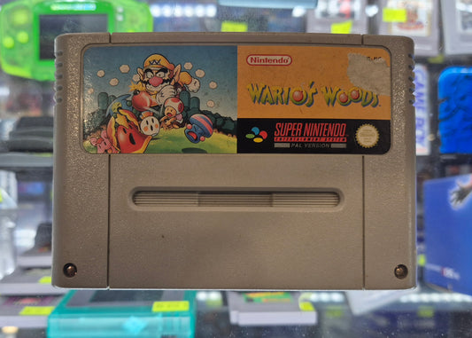 Nintendo SNES Wario's Woods PAL Cart New Save Battery Tested