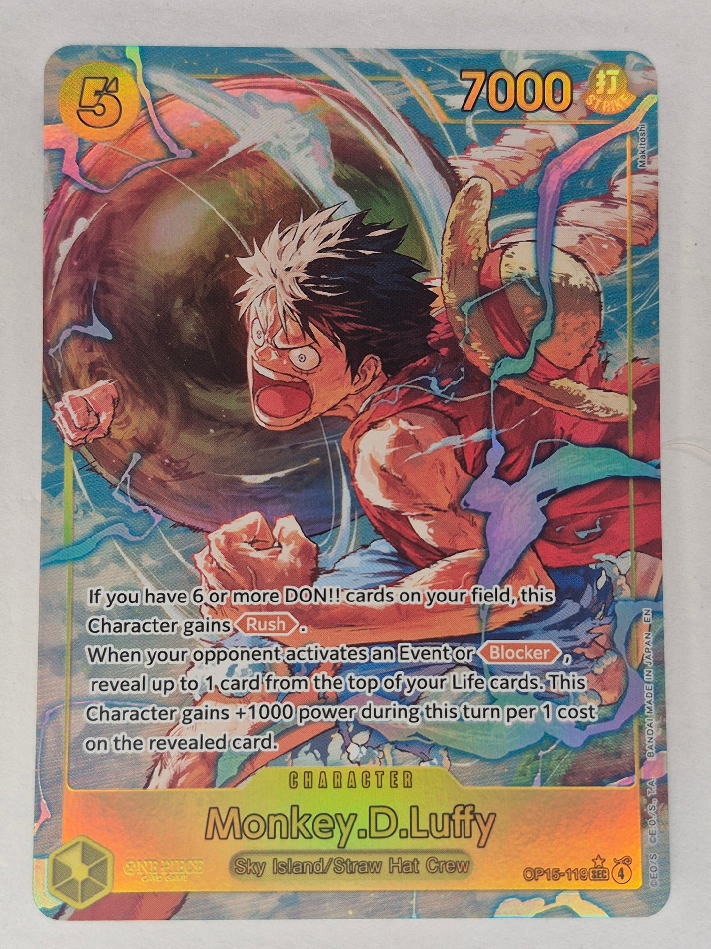 ONE PIECE Card Game Monkey D Luffy Adventure on KAMI’s Island OP15 japanese
