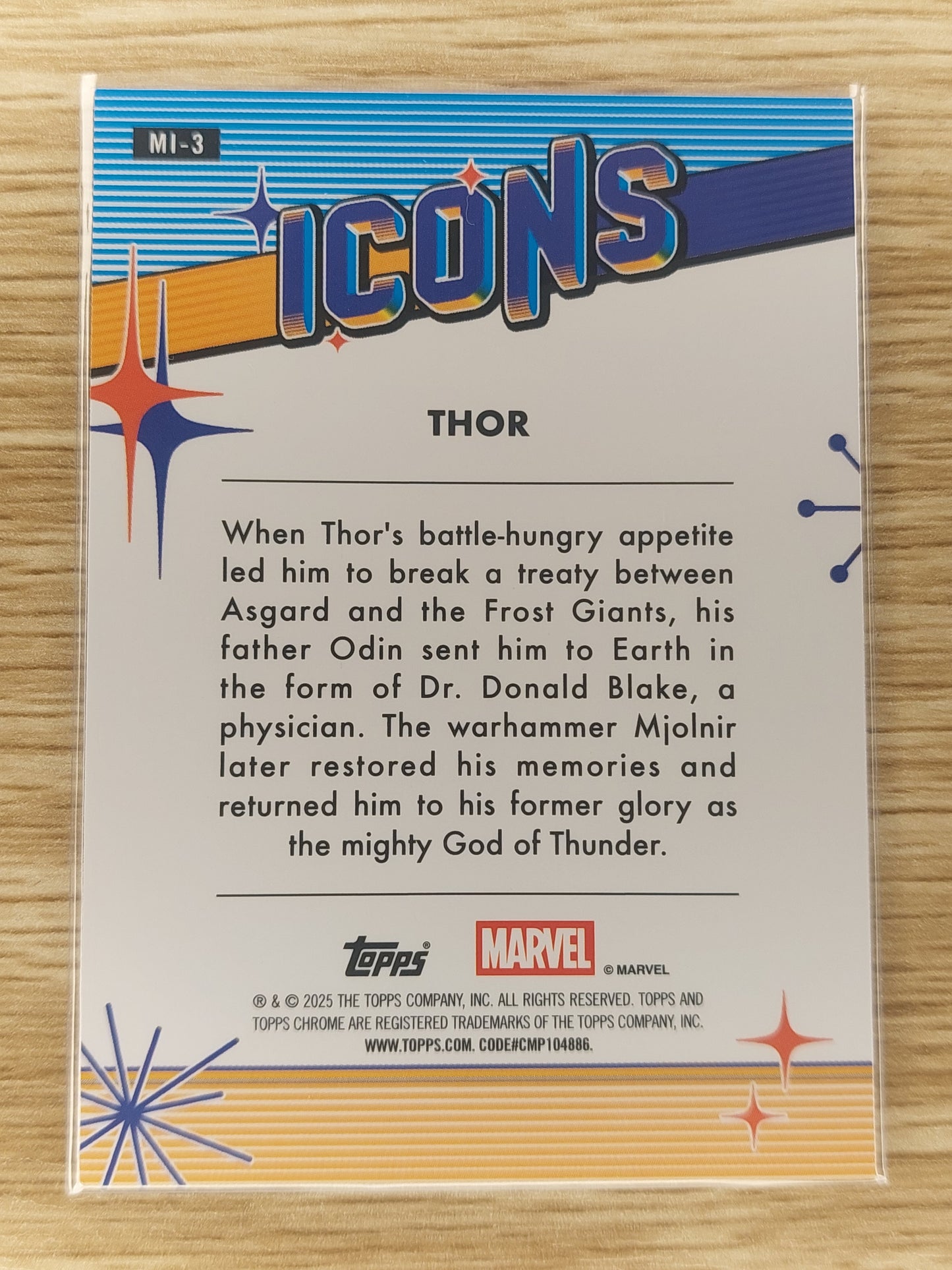 Topps Chrome Marvel 2025 Thor Icons Refractor #MI-3