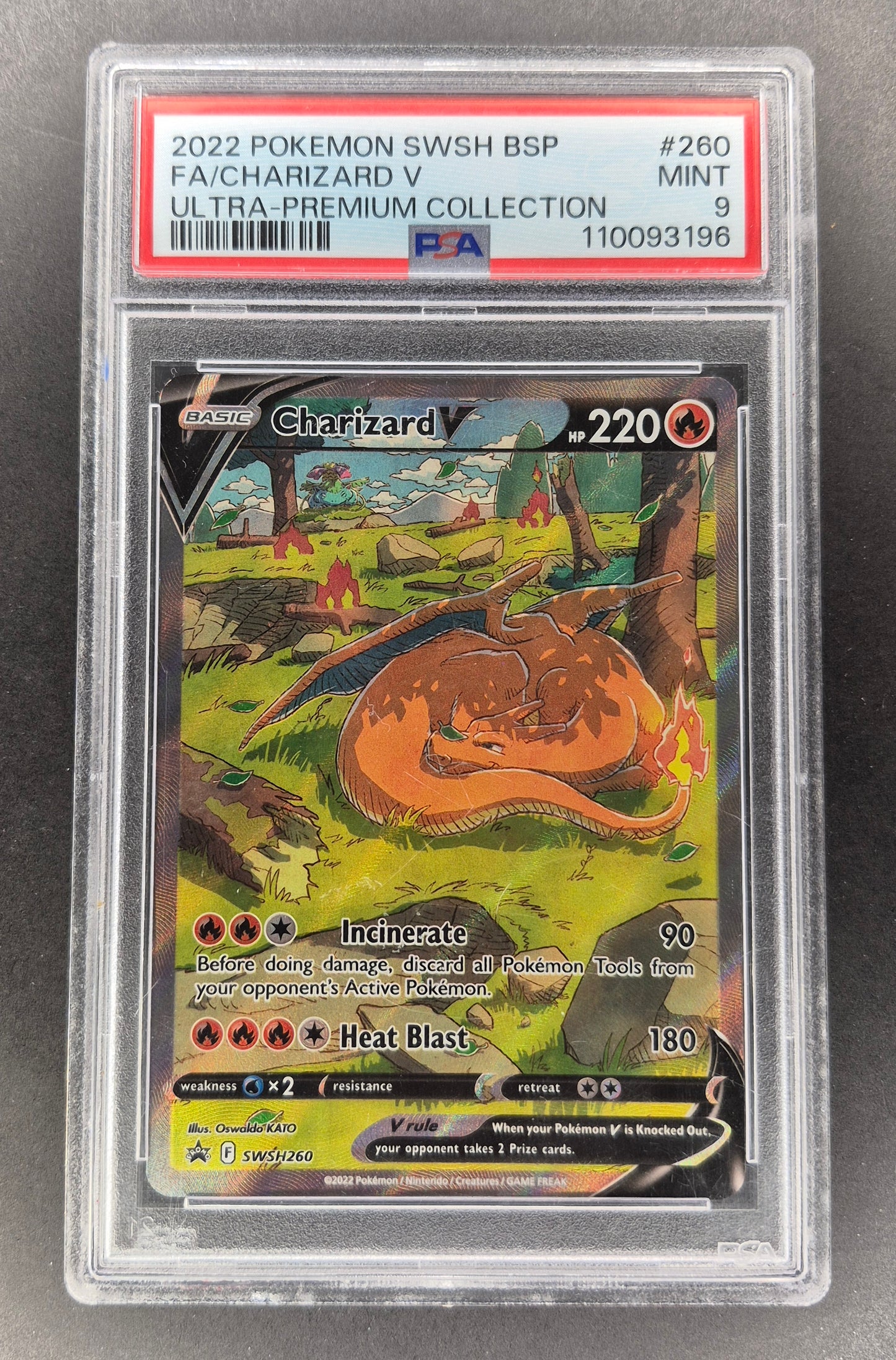 2022 Pokemon Black Star Promo SWSH260 Charizard V Full Art PSA 9