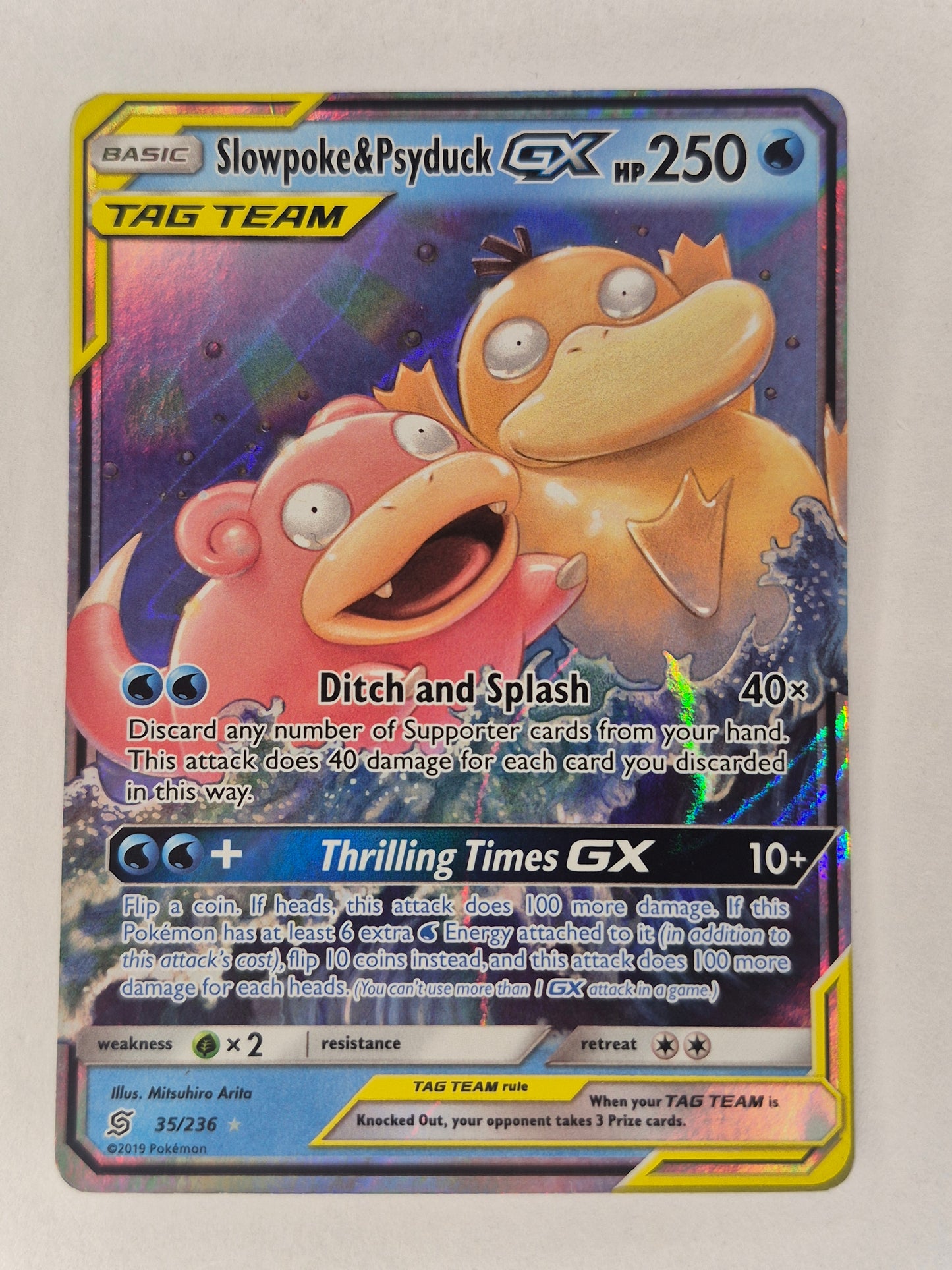 Slowpoke & Psyduck GX 35/236 SM Unified Minds Ultra Rare 2019 Pokemon TCG NM/LP
