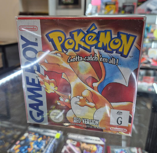 1998 Pokémon Red Version CIB with New Save Battery in Protector AUS PAL