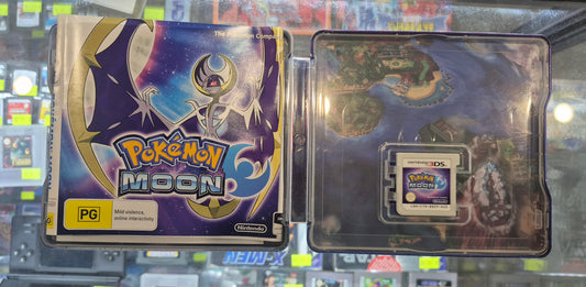 Pokemon Moon - Nintendo 3DS Game *AUS PAL* Tested in Metal Case