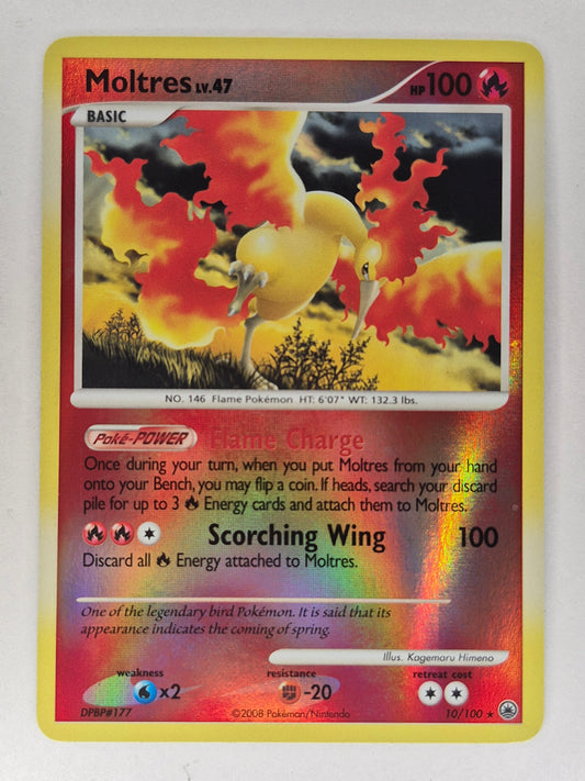Moltres 10/100 Reverse Holo Rare Pokemon TCG DP Majestic Dawn Card LP