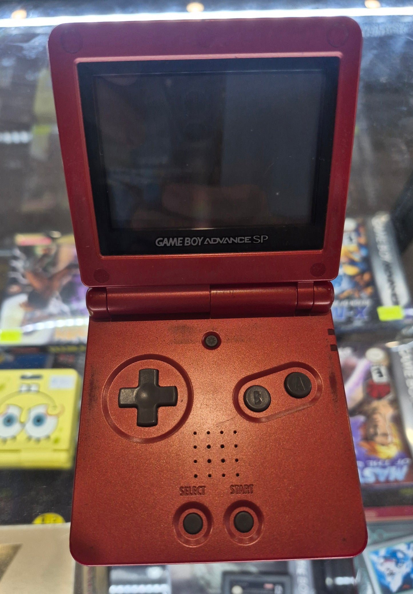 2002 Nintendo Gameboy Advance SP AGS-001 Red in Good Condition minor Screen issue