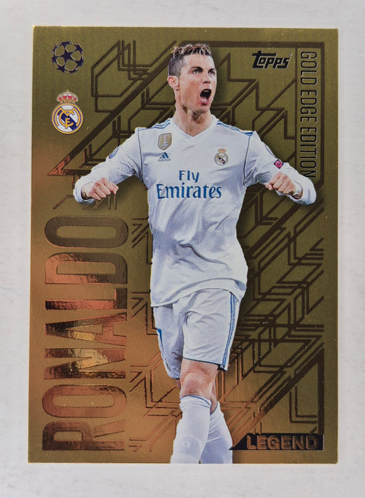 Topps UEFA Champions League Cristiano Ronaldo Real Madrid C.F. Legend Gold Edge
