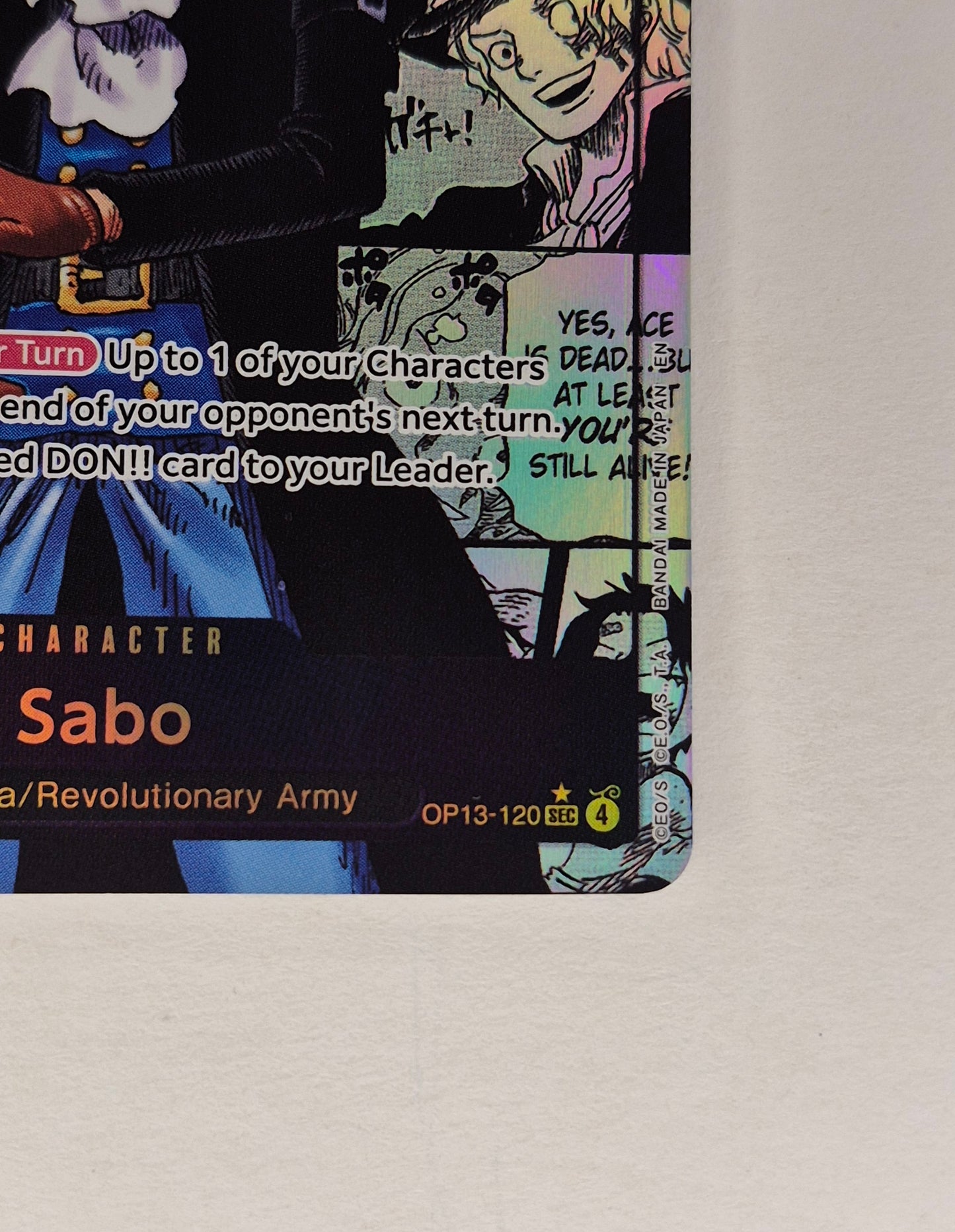 Sabo Op13-120 carrying On His Will Manga Alternate Art ONE PIECE NM