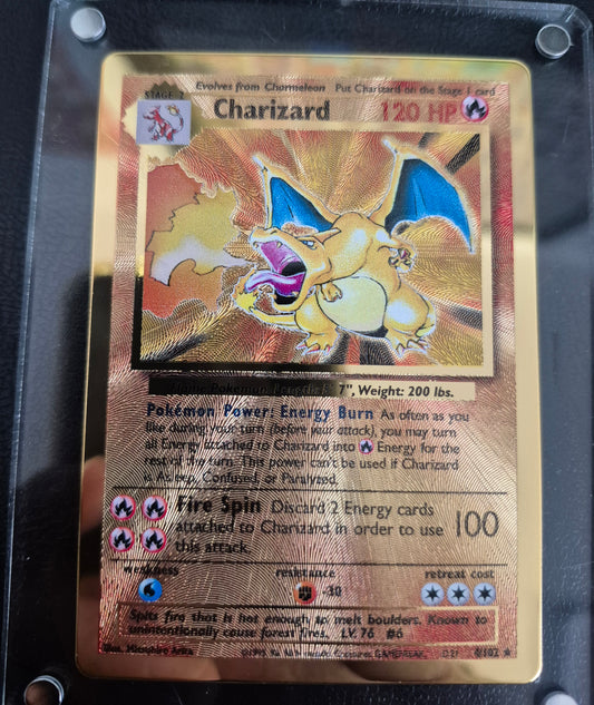 2021 Pokemon Celebrations 4/102 Gold Charizard Metal Card