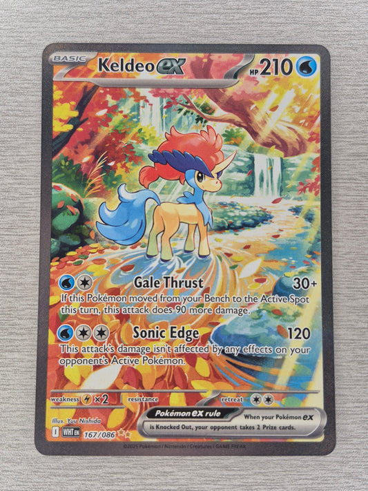 Pokemon TCG Keldeo ex 167/086 White Flare Special Illustration Rare NM