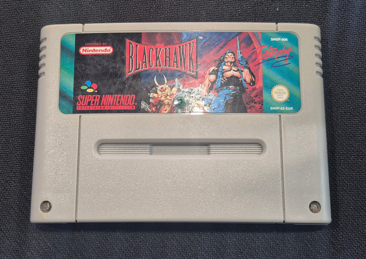 Nintendo SNES BLACKHAWK BY Interplay Cart Tested & Cleaned