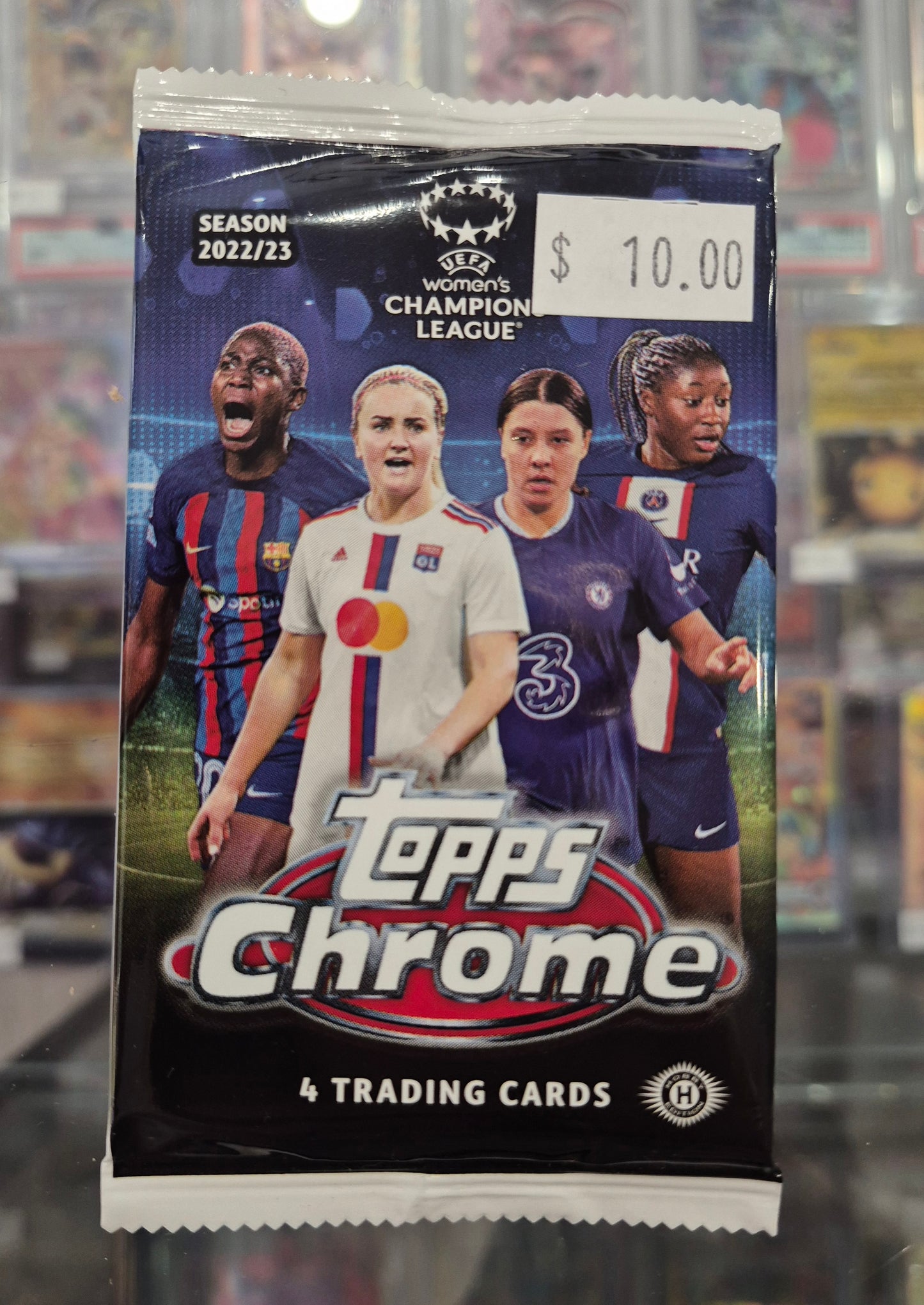 2022/23 Topps Chrome UEFA Women's Champions League Soccer Hobby Pack