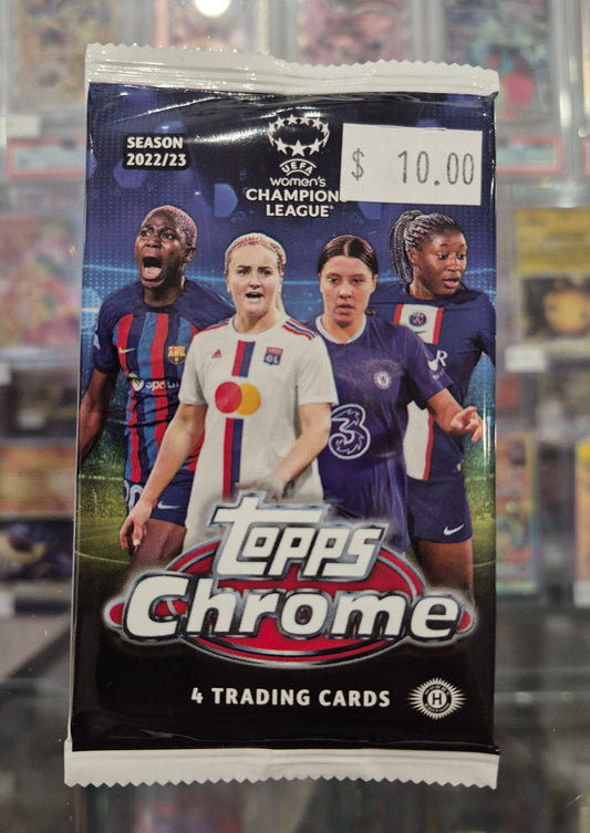 2022/23 Topps Chrome UEFA Women's Champions League Soccer Hobby Pack