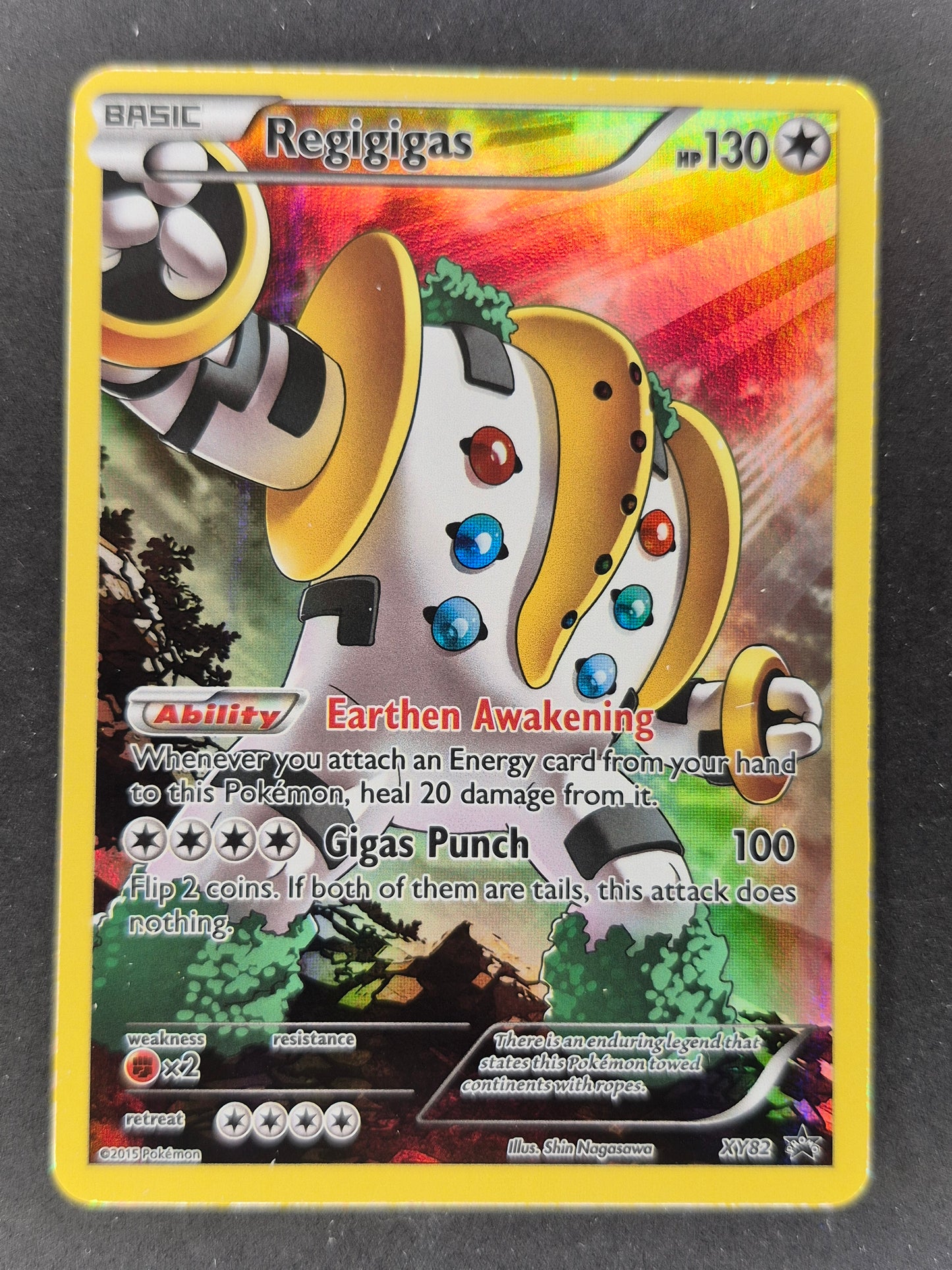 Pokemon Regigigas XY82 Full Art Black Star Promo Holo TCG Card 2015 LP
