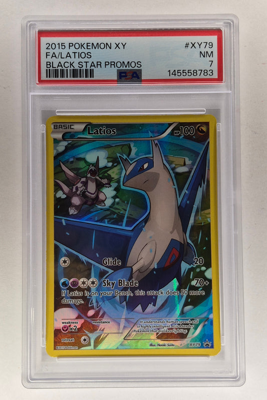 2015 Pokémon XY Full Art Latios XY79 Black Star Promo PSA 7