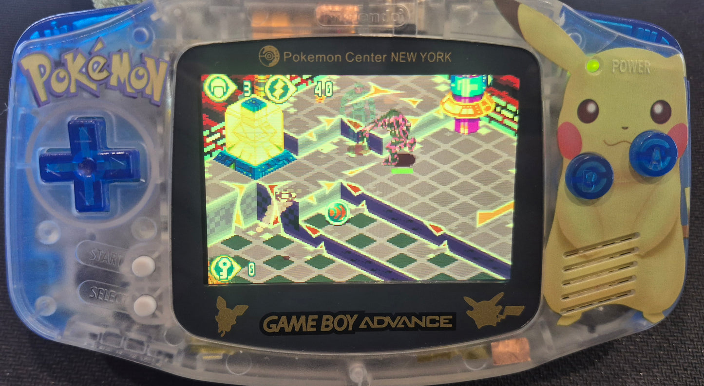 Nintendo Gameboy Advance AGB-001 Brand new Shell and backlit screen (Pokémon Pikachu)