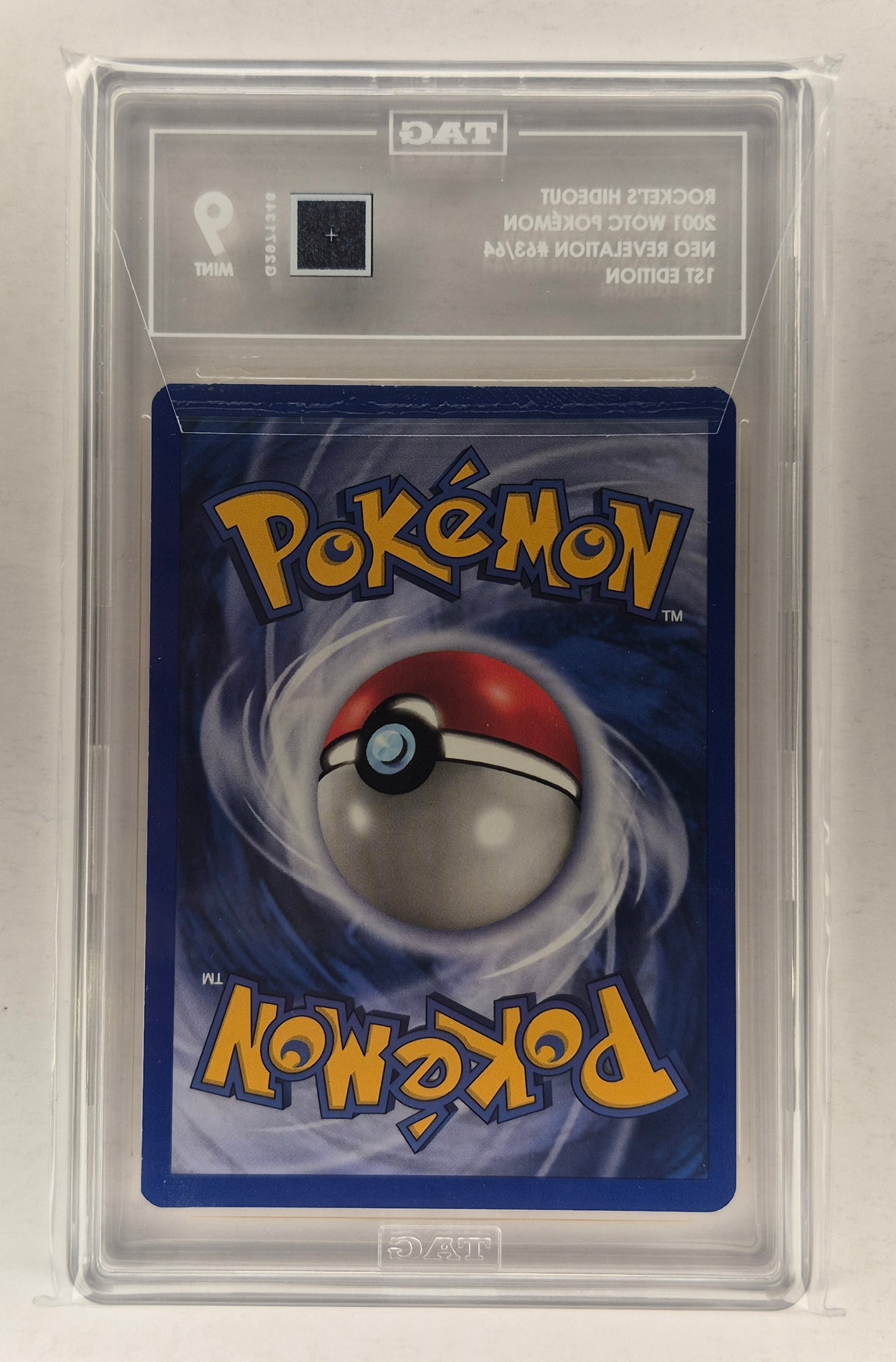 2001 Pokémon WOTC Neo Revelation 63/64 Rocket's Hideout 1st Edition TAG 9 PSA