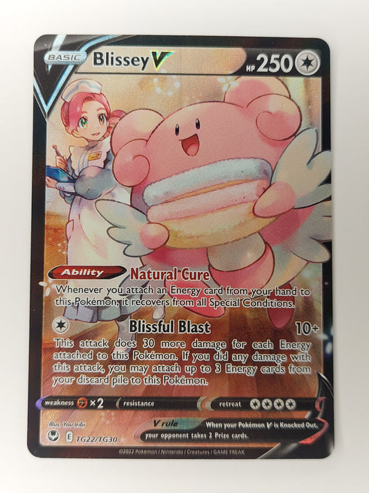 2022 Pokemon Blissey V Alternate Art Silver Tempest TG22/TG30