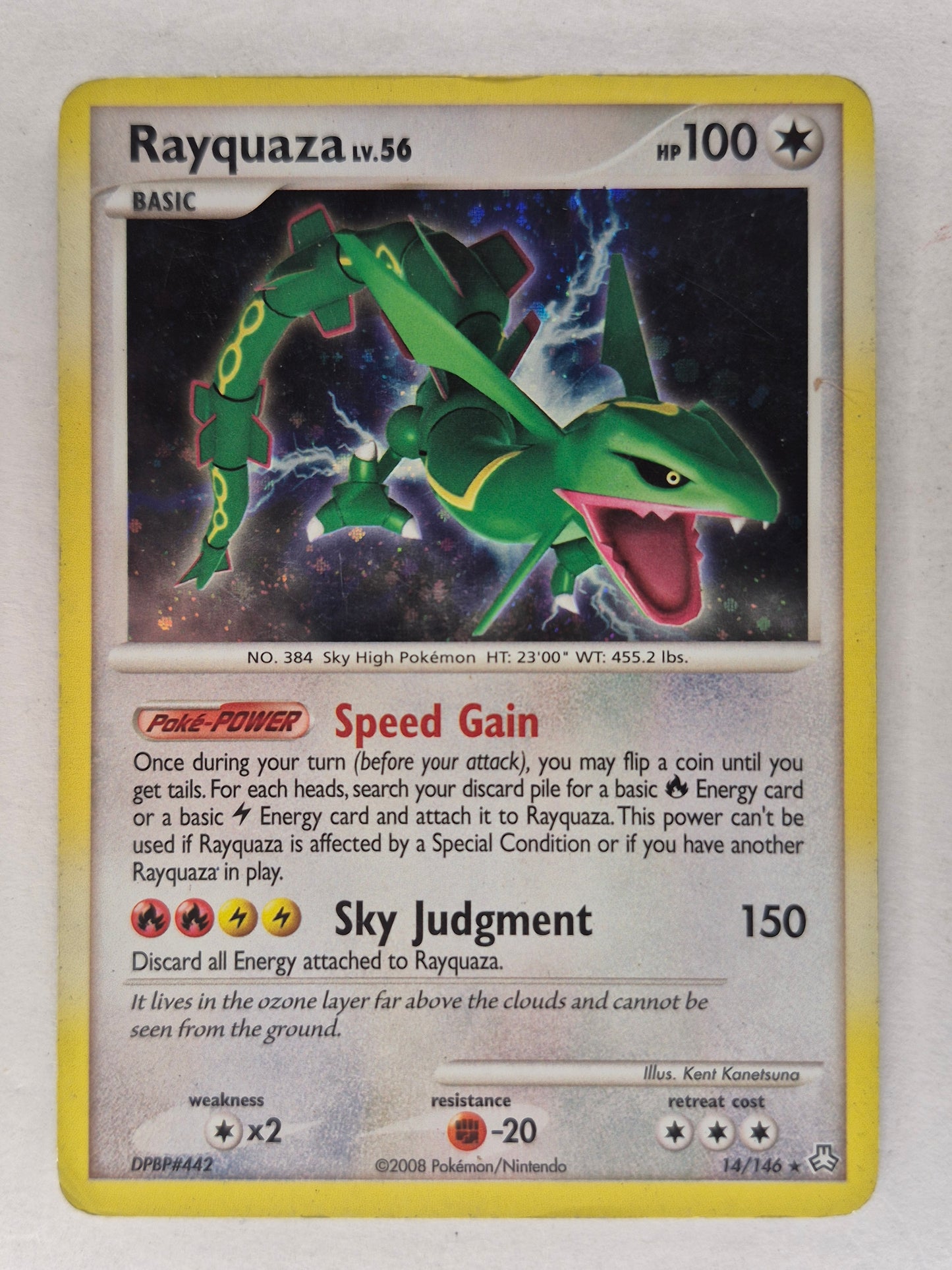 Pokémon TCG Legends Awakened Rayquaza Holo Rare Card 2008 14/146 MP