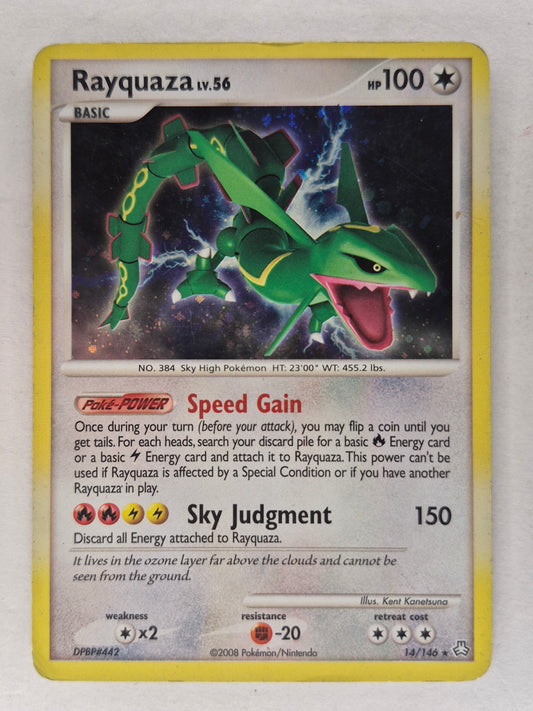 Pokémon TCG Legends Awakened Rayquaza Holo Rare Card 2008 14/146 MP