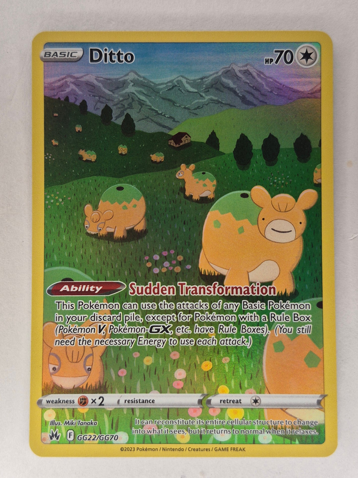 Ditto GG22/GG70 Holo Crown Zenith Galarian Gallery Pokemon Holo NM